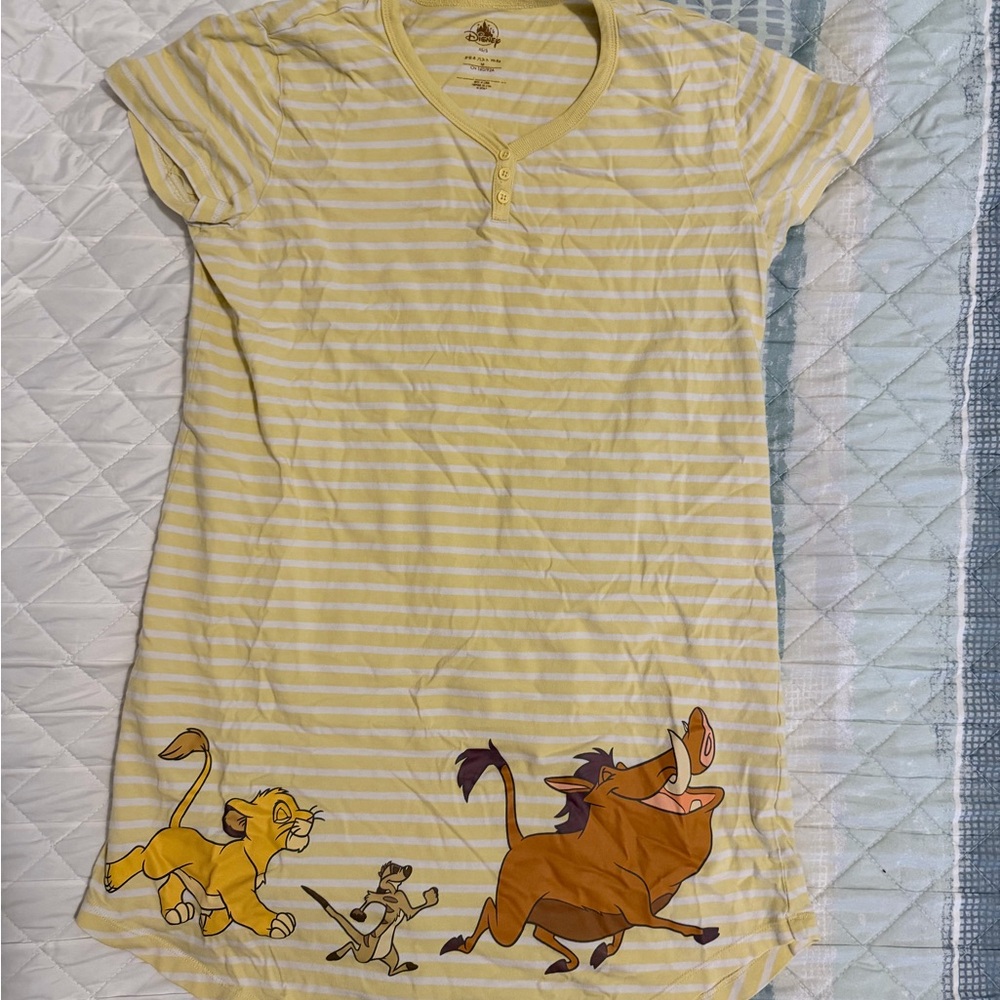 Disney Cream and White Striped Shirt